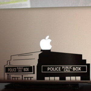 British Police Box 13 MacBook Apple Laptop Decal image 1