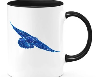 Corvus Corvid Crow Night Sky Constellation Stars Space Stargazing Ceramic Coffee Cup