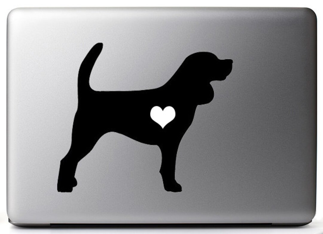 Autocollant "I Heart My Beagle" - Sticker Vinyle Décoratif Pour Voiture, Laptop, Casque - 6
