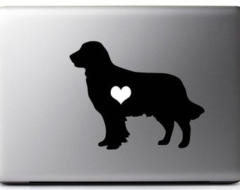 I Heart My Golden Retriever Macbook Vinyl Sticker Decal Mac Apple Laptop iPad