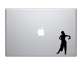 Tango Latin Salsa Samba Dance - Solo Dancer Version 1 - Macbook Vinyl Sticker Decal Mac Apple Laptop iPad