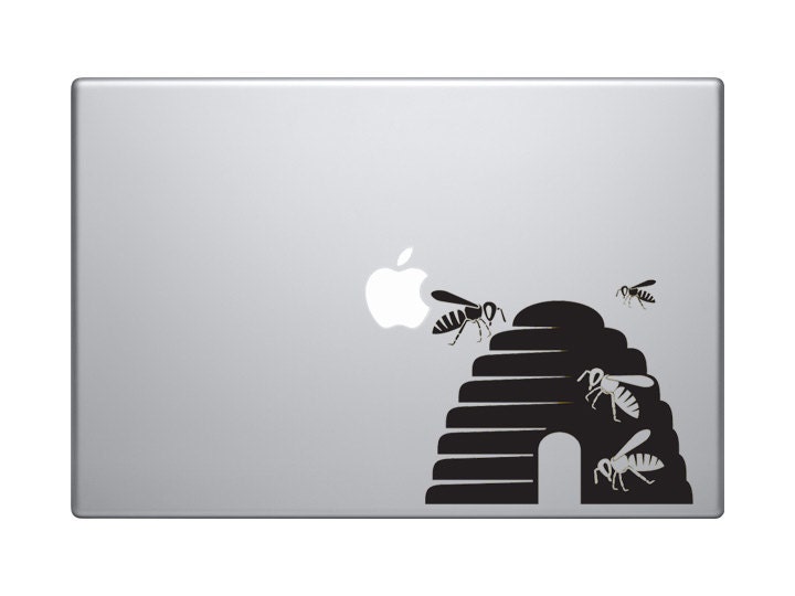 Hive Flying  Local Colony Nectar Honeycomb Vinyl Wall Decal Bee Icon #9 