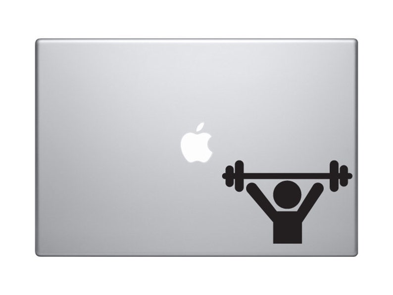 Fitness Gym Art 5 Muscle Man Lifter Strongman Mac Apple Laptop iPad image 1