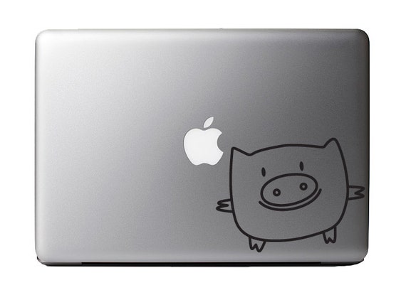 Cute Cartoon Piggy Kids Drawing MacBook Vinyl Decal Apple Laptop iPad - Etsy
