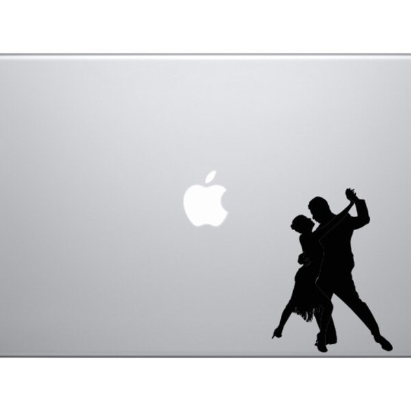 Tango Latin Salsa Samba Dance - Couple Pair Version 2 - Macbook Vinyl Sticker Decal Mac Apple Laptop iPad