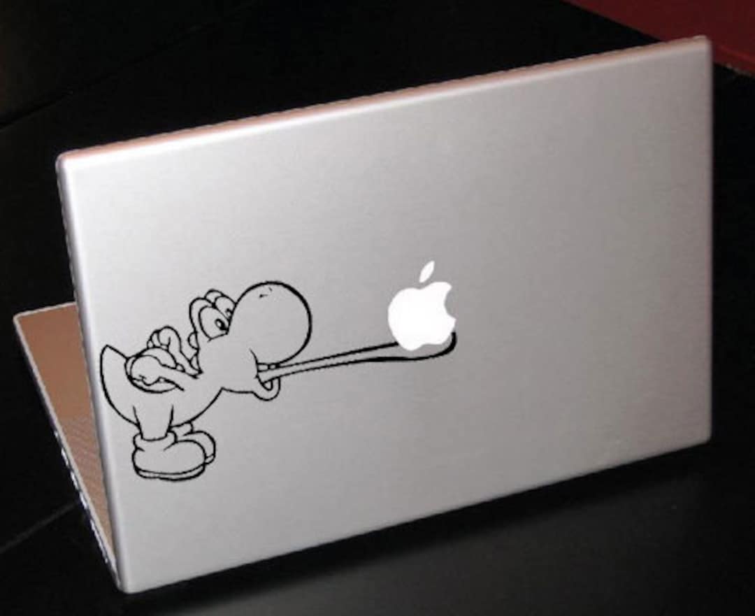 Stich eat Apple Laptop / Macbook Vinyl Decal Sticker