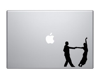 Tango Latin Salsa Samba Dance - Couple Pair Version 4 - Macbook Vinyl Sticker Decal Mac Apple Laptop iPad