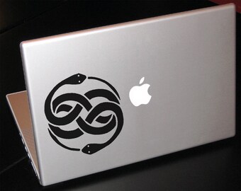 The Neverending Story Auryn Atreyu Snake Medallion 15" Macbook Apple Laptop Decal