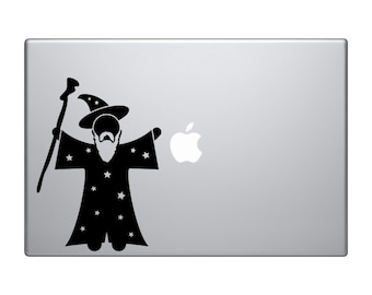Medieval Stickman v.3 Old Wizard Merlin Macbook Vinyl Sticker Decal Mac Apple Laptop iPad