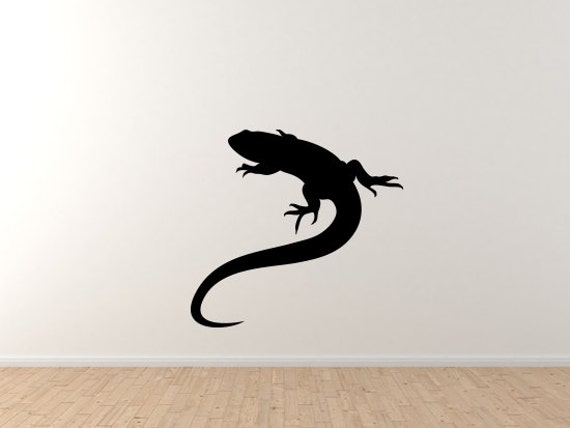 Lagarto Rizado Vinilo Pared Calcomania Etsy