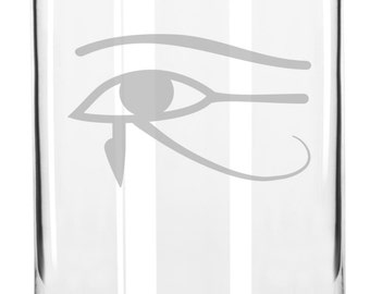 Egyptian Sun God: Eye of Ra 16oz Beer Can Glass