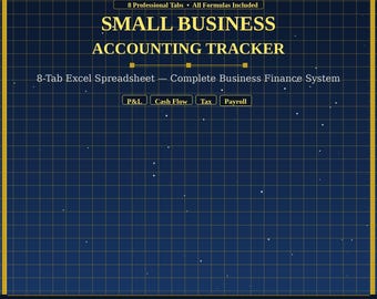 Small Business Accounting Tracker Excel | Einnahmen Ausgaben GuV; Steuer Cash Flow Gehaltsabrechnung | Sofortdownload | Selbständige Buchhaltung Spreadsh