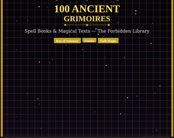 100 antiguos grimorios, libros de hechizos en PDF, Clave de Salomón, Goetia, Libro de las Sombras, descarga instantánea, magia ceremonial, Wicca, magia popular, demonología
