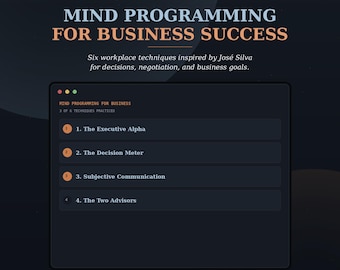 Mentales Programmieren für geschäftlichen Erfolg | Mentale Programmier-App + PDF-Arbeitsbuch | Tool für Entscheidungsfindung, Verhandlung und Vertriebsziele