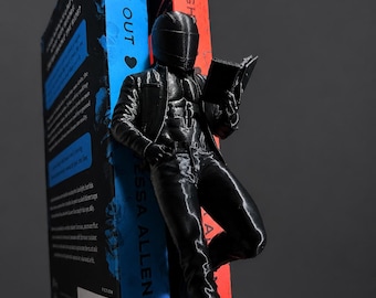 Lights Out, Caught Up, Game On Inspired Biker | Faceless Man | Dark Romance| Romantasy | Bookshelf Decor