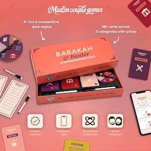 Barakah & Banter Card Game, Islamic Couple Game, Wedding Walima Anniversary Present
