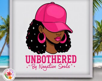 Unbothered By Negative Souls Dtf Transfer, Pink Baseball Cap Girl Ready To Press, Black Girl Magic Streetwear Heat Transfer, Game Day Shirt