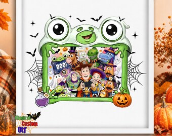 Toy Friends Selfie Dtf Transfer, Cowboy Space Hero Pumpkin Ready To Press, Halloween Family Shirt Heat Transfer, Spooky Season Shirt Print