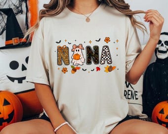 Matching Family Halloween Dtf Transfer, Leopard Ghost Mama Ready To Press, Spooky Season Family Shirt Heat Transfer, Leopard Halloween Print