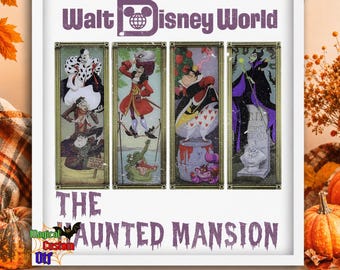 Retro Spooky Villains Dtf Transfer, Dark Magic Villains Halloween Ready To Press, Haunted Mansion Vacation Family Trip Shirt Heat Transfer