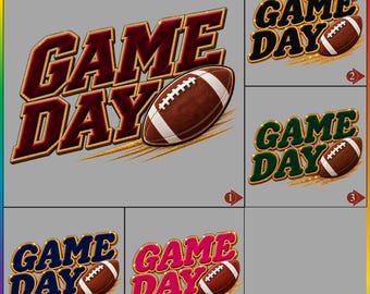 Football Game Day Dtf Transfer, Faux Embroidery Football Ready to Press, Football Season Game Day Shirt Heat Transfer, Football Mom Print