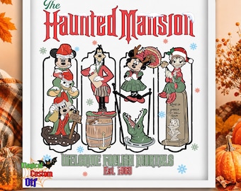 Christmas Haunted Mansion Dtf Transfer, Spooky Christmas Friends Ready To Press, Family Christmas Vacation Heat Transfer, Holiday Dtf Print