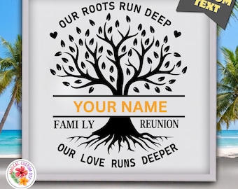 Custom Family Reunion Dtf Transfer, Matching Family Vacation Heat Transfer, Our Roots Run Deep Personalized Ready To Press, Dtf Gang Sheet