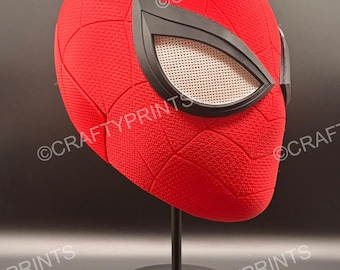 Spider-Man Peter Parker Helmet | Wearable 3D Printed Cosplay Mask, Assembled Magnets Lenses