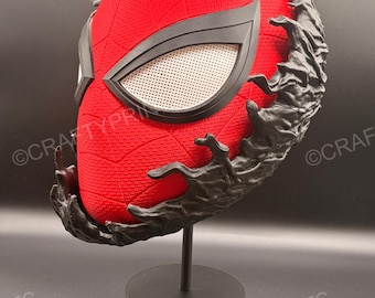 Spider-Man Inspired Venomized Peter Parker Helmet/Mask 3D Printed Cosplay