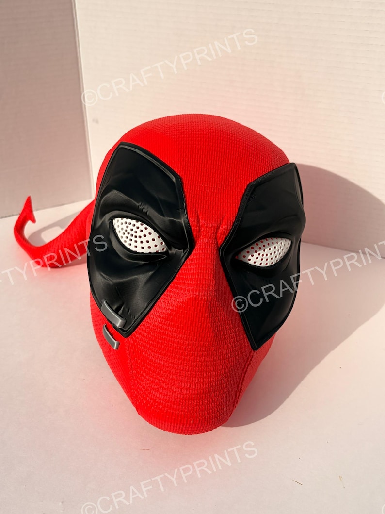 Deadpool Cosplay Helmet - Authentic Marvel Mask Replica Prop for X-Men Fans image 1
