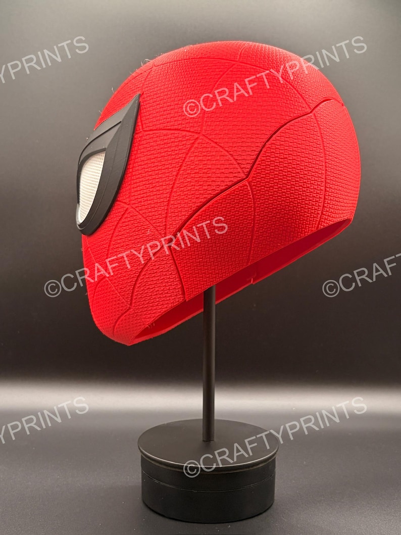 Spider-Man Peter Parker Helmet | Wearable 3D Printed Cosplay Mask, Assembled Magnets Lenses image 7