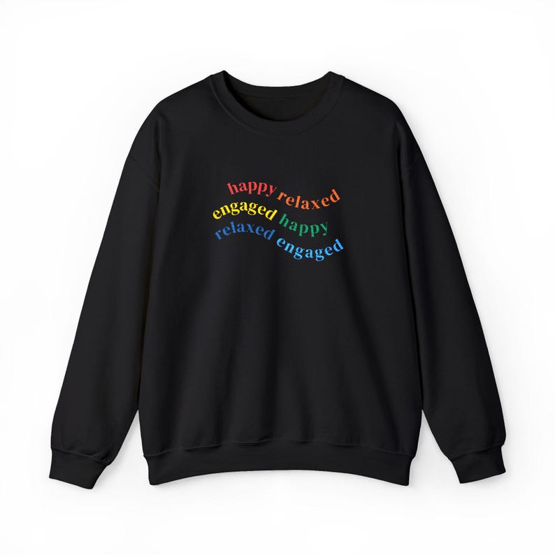 HRE / Feliz, relajado, comprometido / Sudadera bordada / ABA / BCBA imagen 4