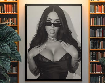 Y2K Megan Fox Poster | Iconic Celebrity Wall Decor | Bold Glamour Aesthetic Print | Modern Fashion Art Room Decor Fan Gift
