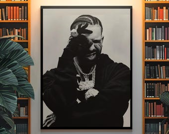 Zeitloser Erpel Poster | Zertifizierte Liebhaber Junge Album Art | Hip Hop Wanddekor | Bold Modern Rap Musik ästhetischer Druck | Raumdekor