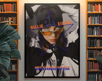 Billie Eilish Poster | Hit Me Hard And Soft Aesthetic Wall Art | Moody Pop Music Print | Dark Feminine Room Decor Gift For Fans