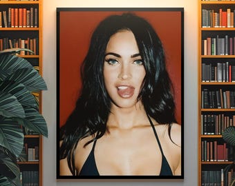 Zeitloses Megan Fox Poster | Kultige Promi-Wanddekor | Bold Glamour Ästhetischer Druck | Moderne Mode Kunst Raum Dekor Fan Geschenk