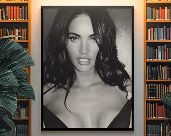 Y2K Megan Fox Poster | Iconic Celebrity Wall Decor | Bold Glamour Aesthetic Print | Modern Fashion Art Room Decor Fan Gift