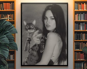 Zeitloses Megan Fox Poster | Kultige Promi-Wanddekor | Bold Glamour Ästhetischer Druck | Moderne Mode Kunst Raum Dekor Fan Geschenk
