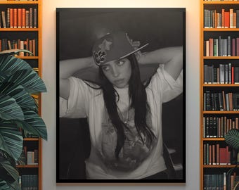 Essential Billie Eilish Poster | When We All Fall Asleep Album Art | Alternative Pop Wall Decor | Dark Minimal Music Aesthetic Print