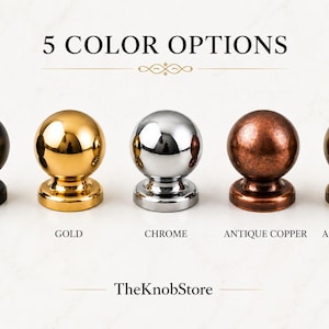 Round Cabinet Knob Drawer Knob Kitchen Cabinet Hardware Furniture Knob Black Gold Chrome Antique Brass Copper