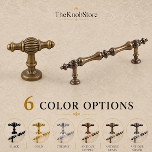 Vintage Metal Cabinet Handle Antique Brass Black Gold Chrome Copper Silver Drawer Pull Knob Furniture Hardware 96 128 160 224