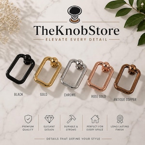 Metal Cabinet Handle Black, Gold, Chrome, Rose Gold, Antique Copper Drawer Pull Furniture Hardware Luxury Cabinet Knob Decor