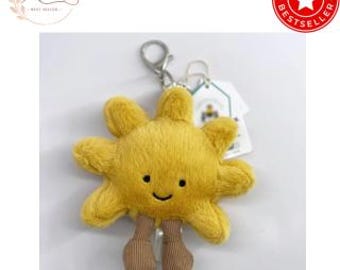 JC Plush Keychain Collection, Golf Ball Plush Keychain, Grape Jellyfish Hippo Elephant Bag Charm, Cute Kawaii Plush Pendant
