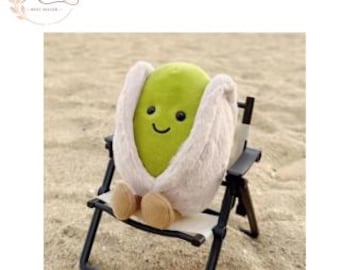 JELLYCAT Pistachio Plush Toy 12cm, Cute Stuffed Pistachio Doll, Soft Nut Plushie, Kawaii Room Decor, Birthday Gift