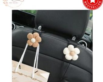 Car Seat Headrest Hooks Clips, Universal Auto Organizer Hangers, Interior Storage Holder for Bags, Accessories & Grocery Items