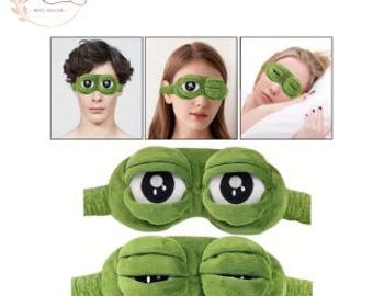 Cute Frog Sleep Eye Mask, Soft Comfortable Eye Cover for Sleeping, Travel Nap Eye Protector, Lunch Break Shading Mask