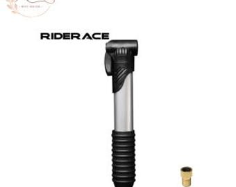 Portable Bicycle Tire Pump, Mini High Pressure Hand Inflator for MTB & Road Bike, Schrader and Presta Valve Cycling Air Pump