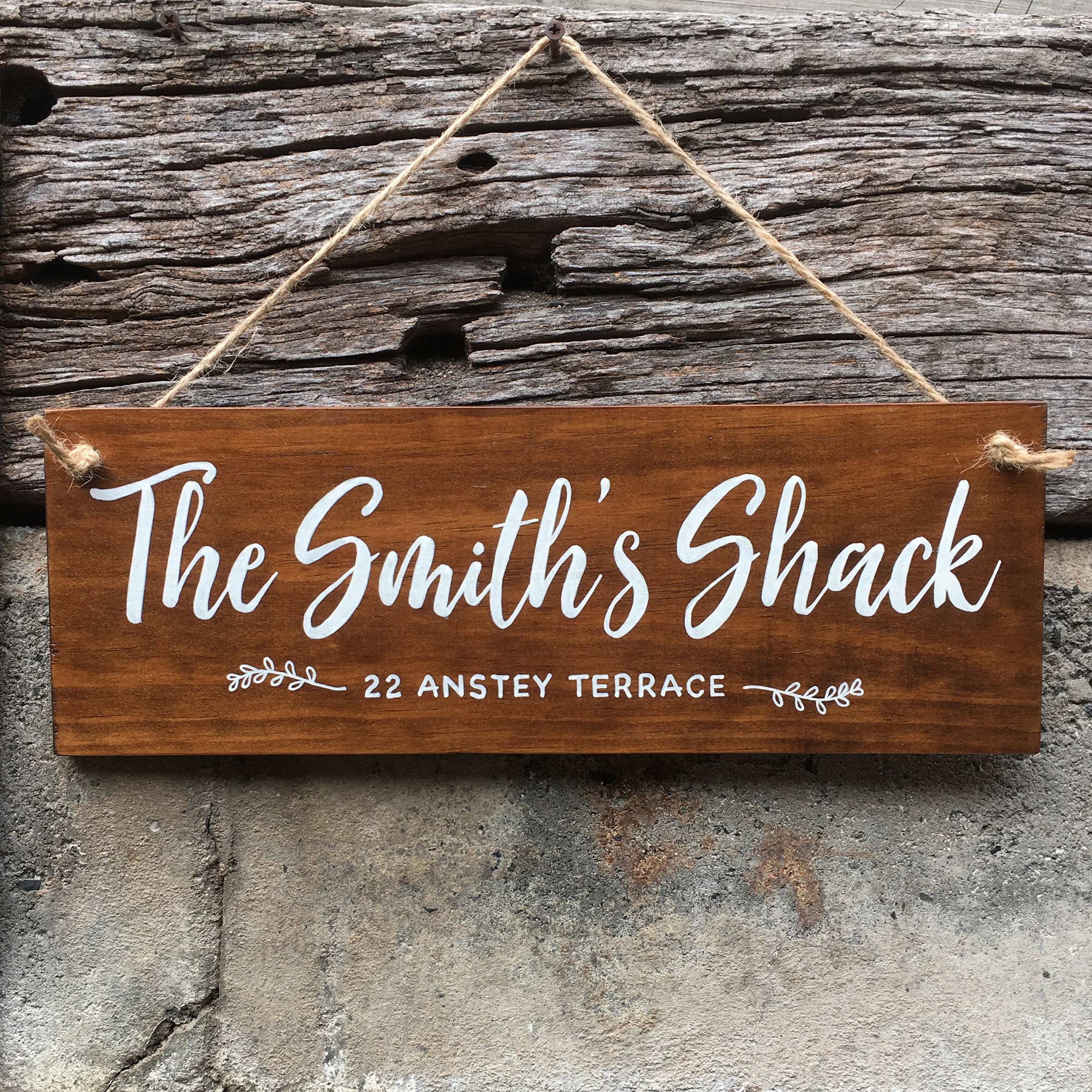 Rustic Wooden House Sign customised design timber home Etsy