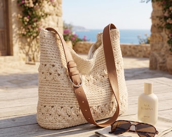 Slouchy Hobo Tragetasche, Raffia Strandtasche, Boho Woven Stroh Schultertasche, Minimalistisches Boho Geschenk, Brautjungfer Strand Reise Tragetasche