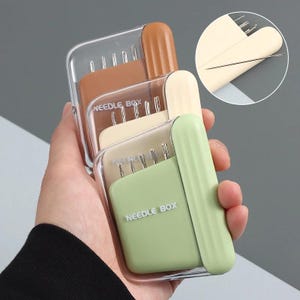 Scatola da cucito magnetica con 10 aghi, kit portatile per riporre aghi e filo, strumento per riparazioni domestiche e fai da te, ideale per viaggi.